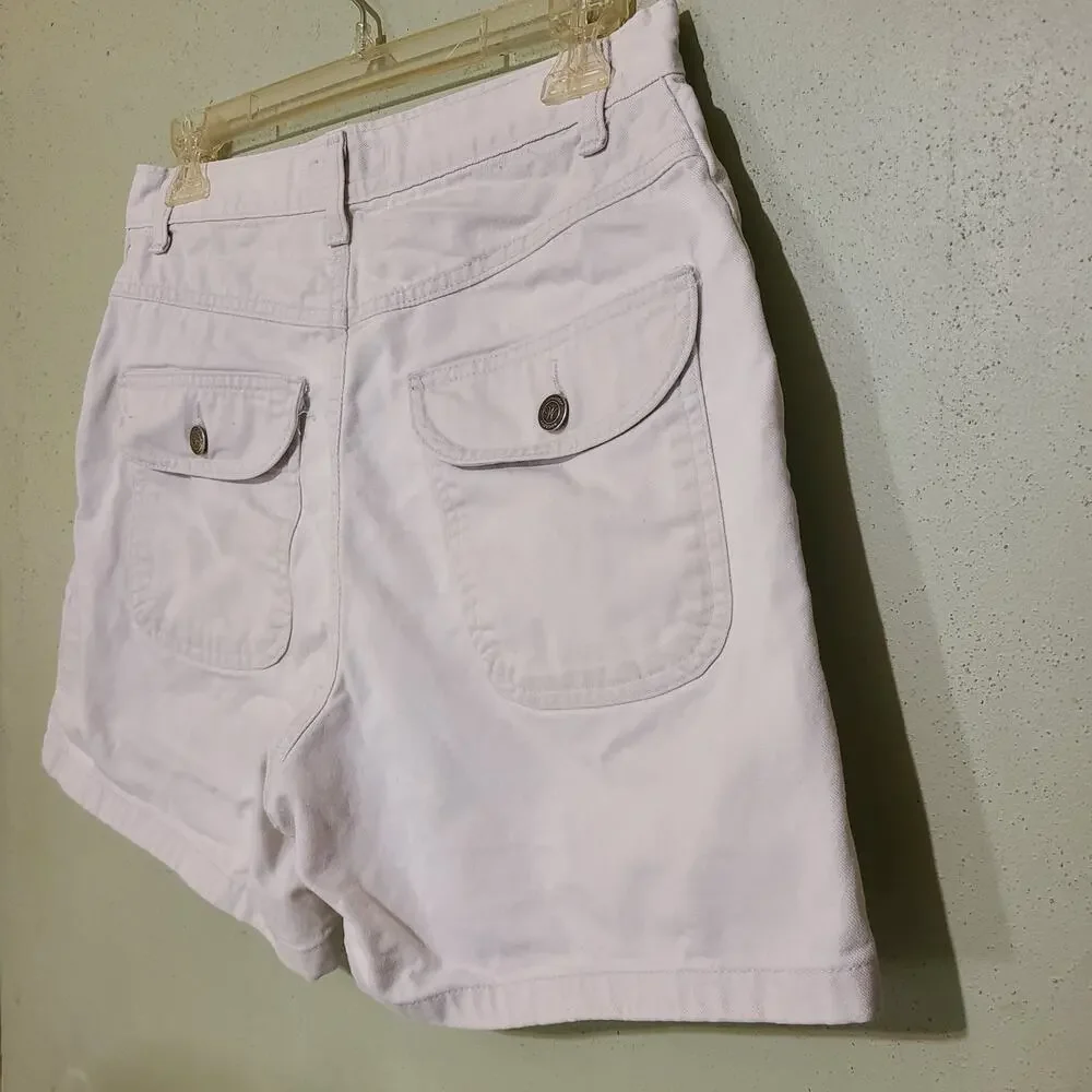 Vintage Wrangler for Women Flat‎ Front Cargo Shorts Womens 8 Bone Long Rise